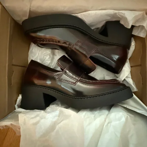 NIB! SOLD OUT COLOR! MIISTA KARINA BURGUNDY BRUSH OFF LEATHER LOAFERS sz38 - Picture 5 of 15